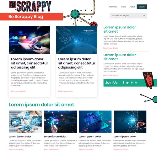 Designs | Simple, playful business strategy blog template | WordPress ...