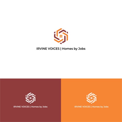 Irvine Voices - Homes for Jobs Logo Design by kang saud