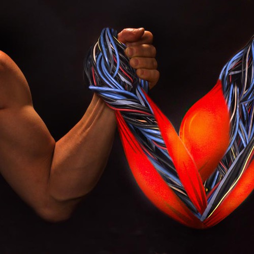 "Becoming Superhuman" Book Cover Design by gabe_audick