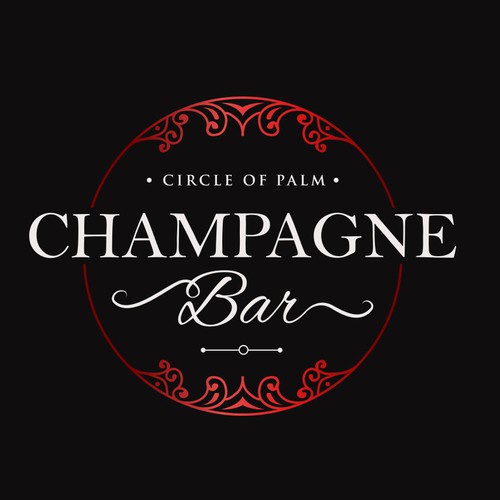 Luxury and modern Champagne Bar logo Design by Jacob Gomes