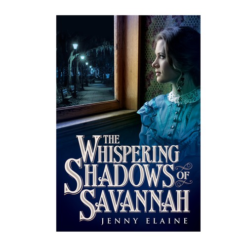 Create a stunning book cover with a 1940s lady, an air of mystery, and images of Savannah, Georgia Design by TRIWIDYATMAKA