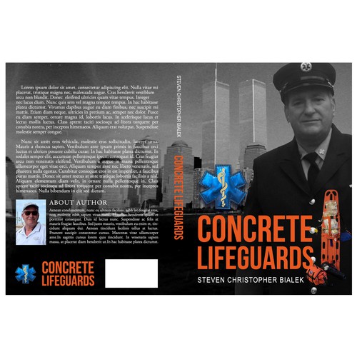 Nonfiction book cover for an EMT memoir. Design por Nitsua