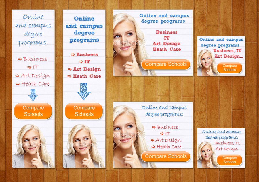 Complete Banner Set For The Student Recruiter Banner Ad Contest
