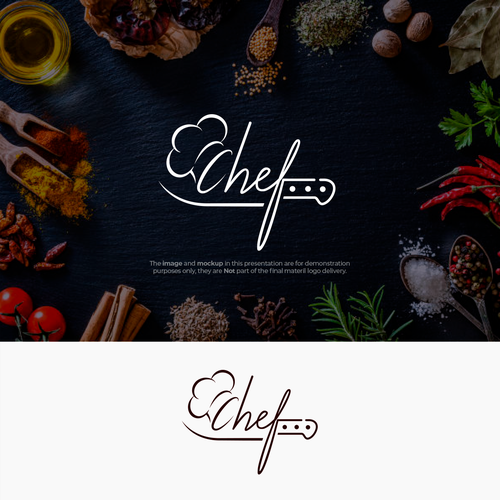 "CHEF": Food & Cooking Social Media Logo Design by Blinca