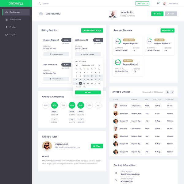 Education Dashboard UI