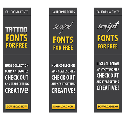 California Fonts needs Banner ads デザイン by PANNTTERA