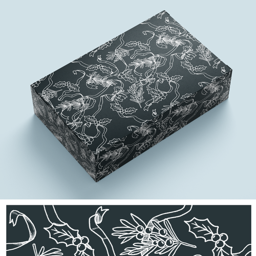 Design a Christmas Pattern for Luxury Decorative Gift Boxes Design réalisé par EricLim