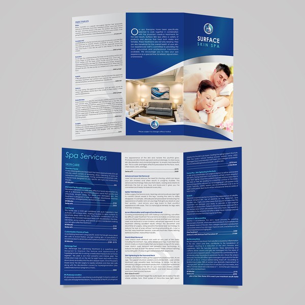 Brochure for med spa services