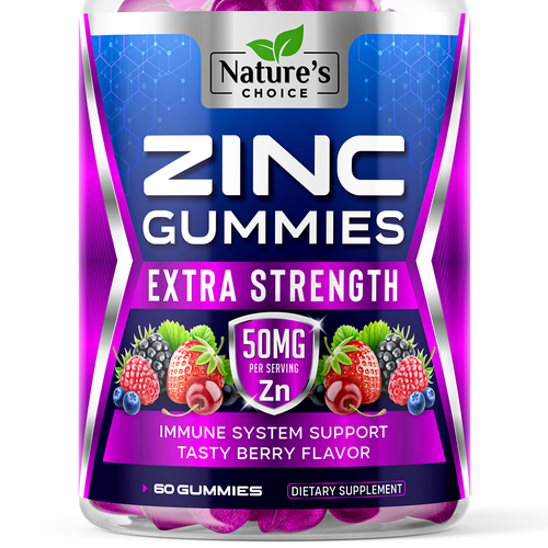 Tasty Zinc Gummies design needed for Nature's Choice Réalisé par ZAKIGRAPH ®