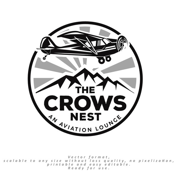 Minimalistic logo for ''The Crows Nest ''