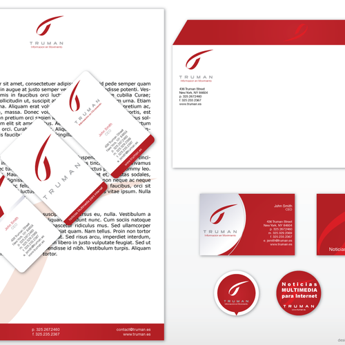 Stationary for online video news agency. Logo is provided Design by ProjectDrawing