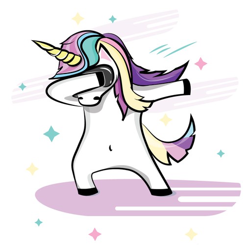 Download "Dabbing" Unicorn Character Vector/Illustration Design ...