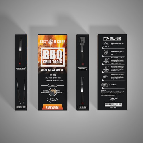 Custom BBQ Grill Tools Package - New Brand. Your help needed! Design réalisé par FAREL_14