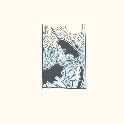 Narwhal artwork design Design by KERATULI®️