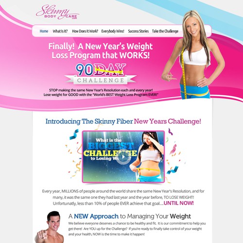 Create the next website design for Skinny Fiber New Year's Challenge Diseño de Smashing Boys