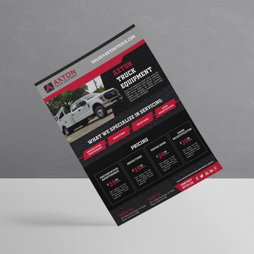 Need a flyer to introduce our new service department Design by Zarabrook