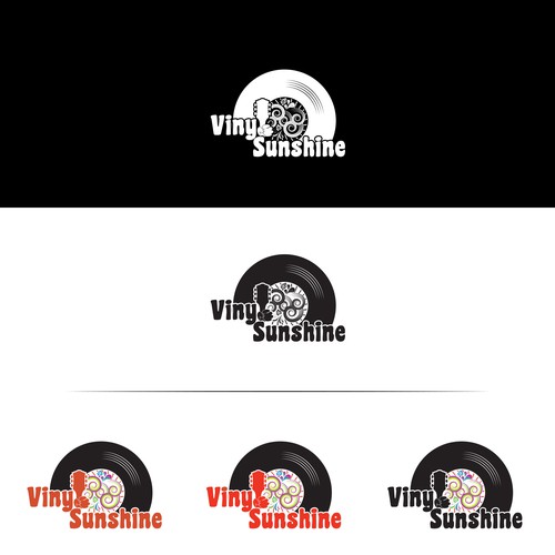 Vinyl Sunshine needs an uplifting retro, 60s/70s BAND logo Design by Kristina2-d