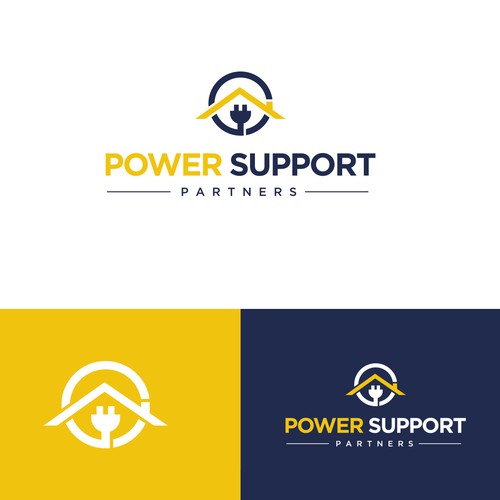 Home Generator Company Logo Design - Power Support Partners Design by Sam JP