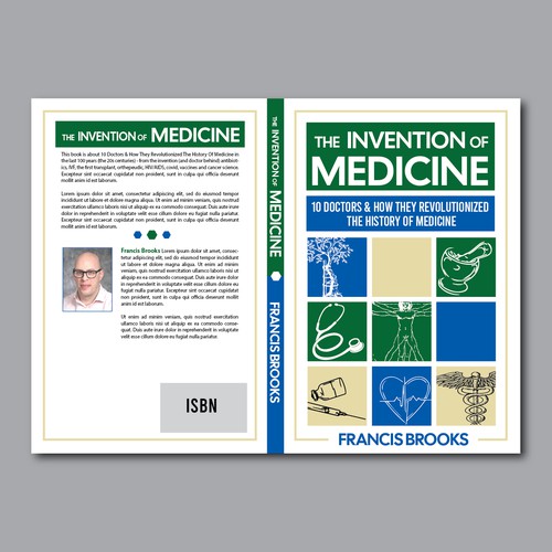 Creative book cover making the history of medicine fun, light-hearted and modern Design by Desry