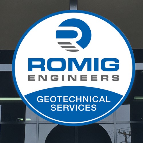 Circular Building Sign for Engineering Company Design by SoftSkills