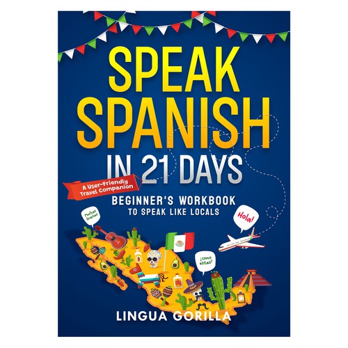 Speak Spanish in 21 Days - Fun & Travel vibe Language Workbook for Beginners Design by @Ikrima_ArtStudio