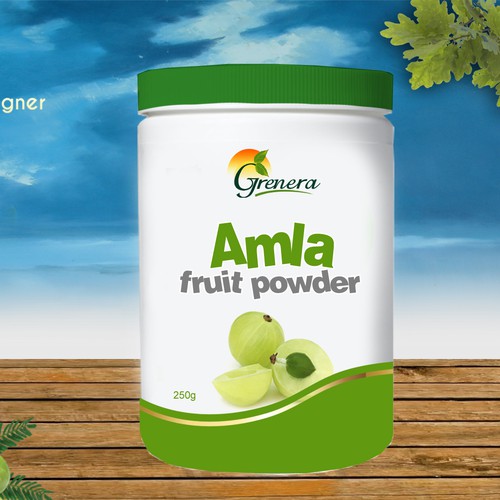 Amla Fruit Powder Label Design by Heart Favorite Designs