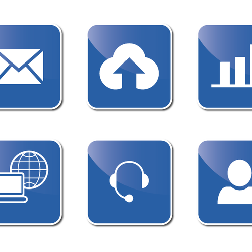Set of 6 icons for technology company Design por stefano cat