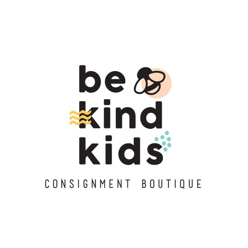 Be Kind!  Upscale, hip kids clothing store encouraging positivity Design by ReneeBright