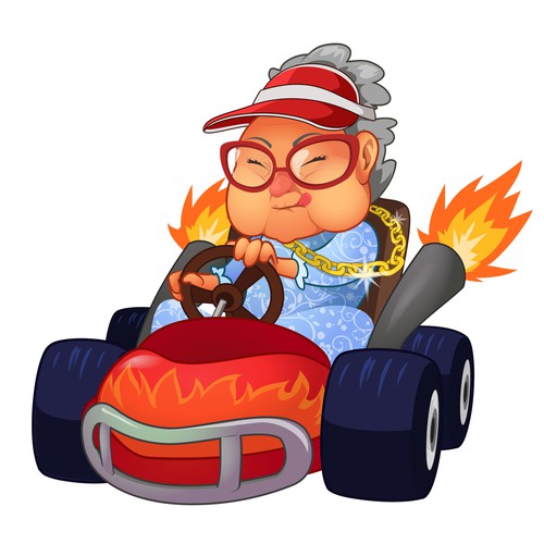 Granny Racer - App game illustration | Illustration or graphics contest