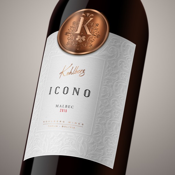 Design by Sonia Maggi titled "Premium Wine Label"