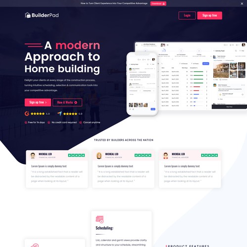 Landing page design contest entry by Webwooter™