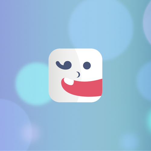 Create a friendly, dynamic icon for a children's storytelling app. Design by Nico Strike