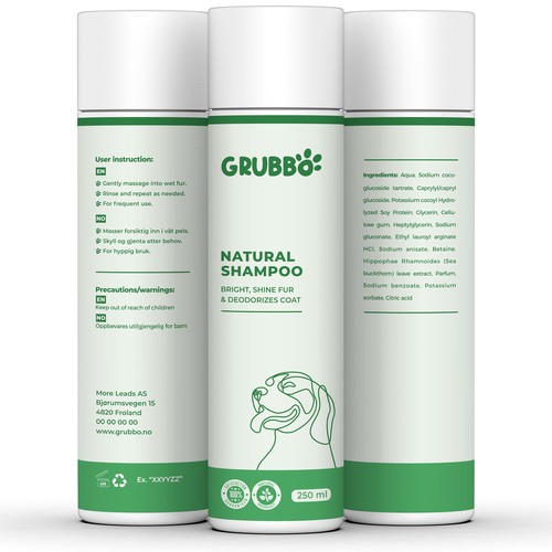 Design label for dog shampoo Réalisé par Imee008