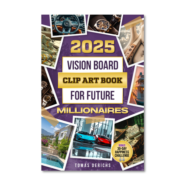 2025 Vision Board Clip Art Book for Future Millionaires