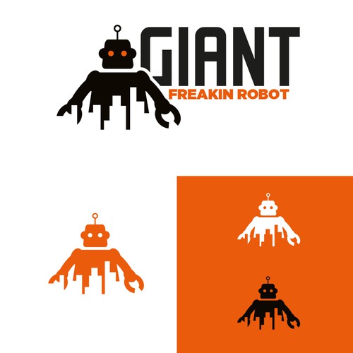 Minimalist, Classy Giant Robot Logo Wanted Diseño de TJCD