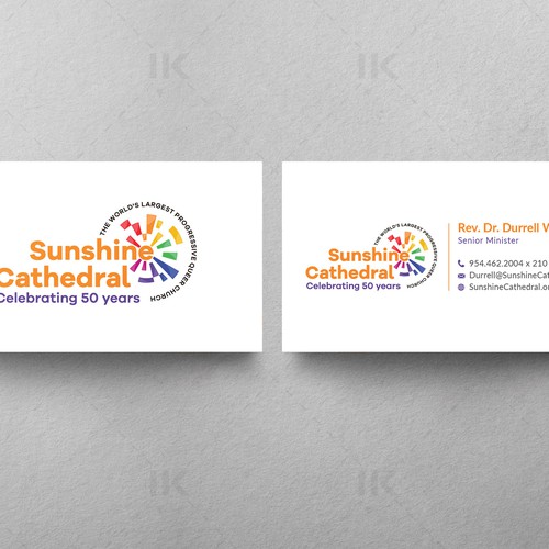 Business Card for Growing Progressing LGBTQ Church Design by IK_Designs