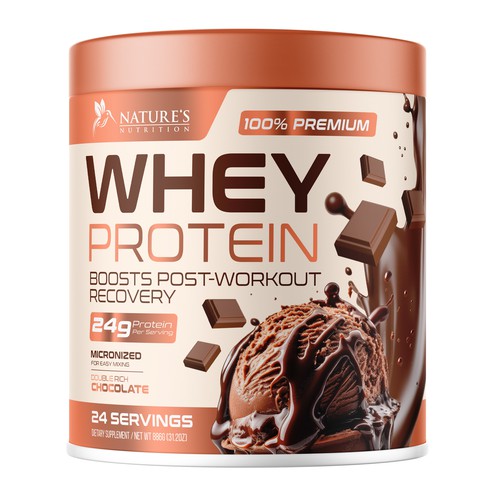 Tasty Whey Protein Chocolate Design Needed for Nature's Nutrition Design réalisé par UnderTheSea™