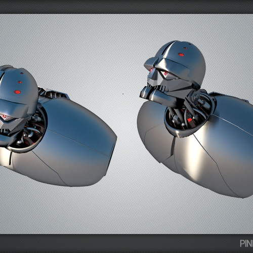 Computer modeled (CG) evil robot illustration Design von Pine Studio