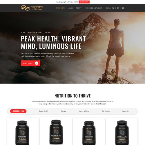 Design the "sexiest" and most powerful health supplements website on the planet Design by monodeepsamanta