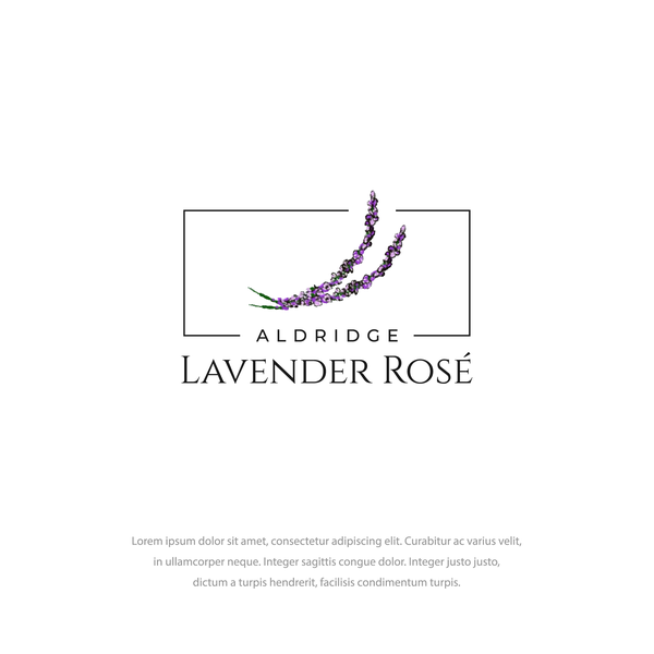 Design by Ainur Roviq titled "Design a classy logo for Lavender Rosé Label"