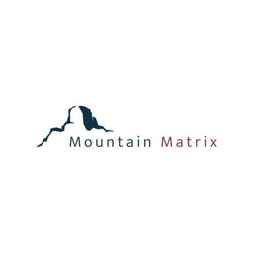 Mountain Matrix Logo Design by Jack in Black