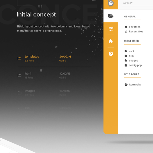 Redesign this popular webapp interface デザイン by GeorgeCht