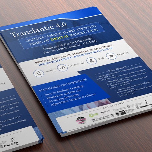 "Create an amazing flyer for a cutting-edge Conference at Stanford University!" winning Postcard, flyer or print