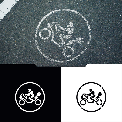 Stencil Design for Electric Motorcycle Charging Location Design by ryART