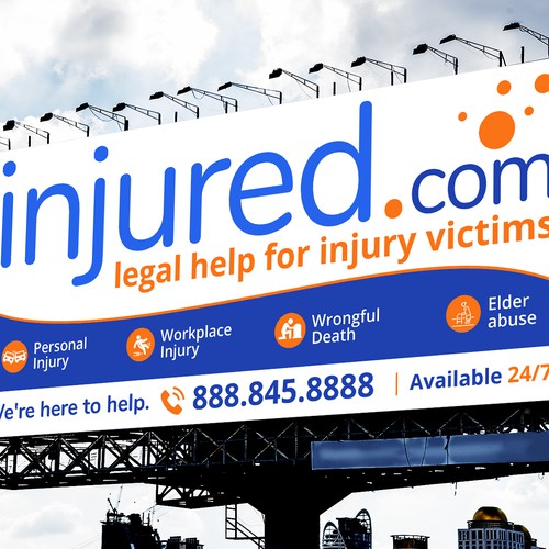 Injured.com Billboard Poster Design Design by GrApHiC cReAtIoN™