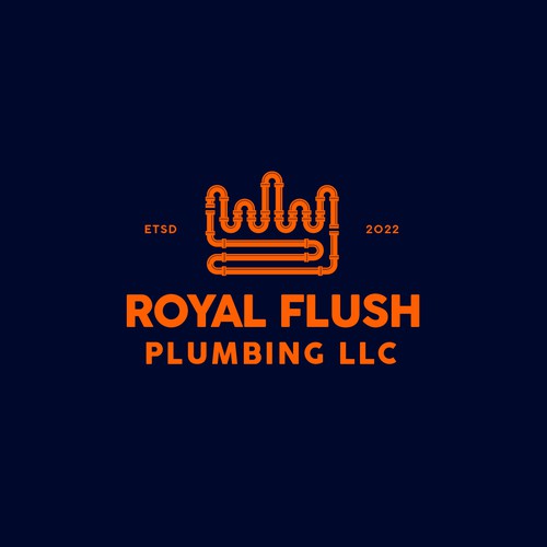 Royal Flush Plumbing Logo Diseño de p3astudio