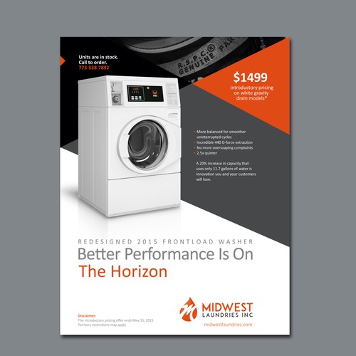 Full Page Print Ad For Commercial Laundry Equipment