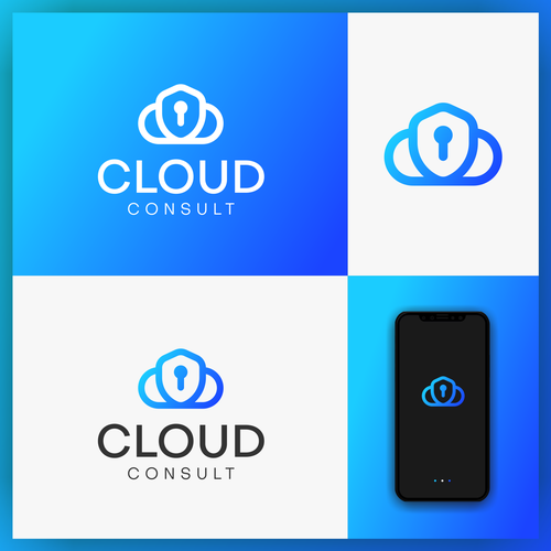 IT Services Logo, welches innovation und Sicherheit vermittelt Design by D'U