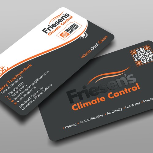 Professional heating and cooling company looking for a modern new busisness  card degign + | Business card contest | 99designs