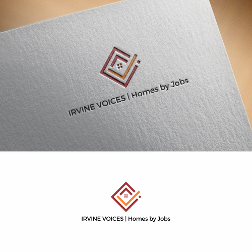 Irvine Voices - Homes for Jobs Logo Design by kominowa